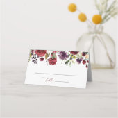 Carte De Placement Fleurs de Bourgogne, Fleurs Roses, Verdure, Mariag (Devant)