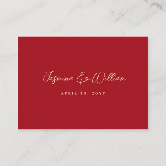 Carte De Placement Fleurs de cerisier rouge Sakura Mariage asiatique (Dos)