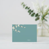 Carte De Placement Fleurs de cerisier Sakura blanches Mariage chic (Debout devant)