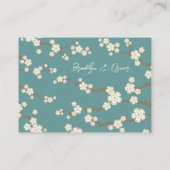 Carte De Placement Fleurs de cerisier Sakura blanches Mariage chic (Dos)