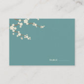 Carte De Placement Fleurs de cerisier Sakura blanches Mariage chic (Devant)