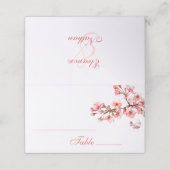 Carte De Placement Fleurs de cerisiers Mariage de printemps (Extérieur déplié)