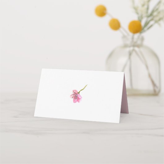 Carte De Placement Fleurs de cerisiers roses (Dos)