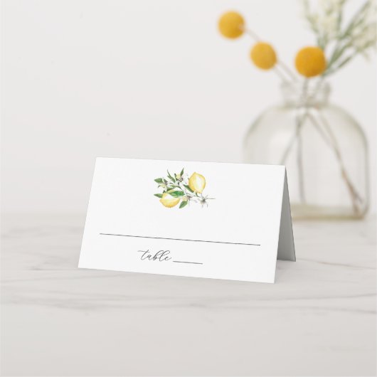 Carte De Placement Fleurs de citron élégantes (Devant)