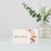 Carte De Placement Fleurs de forêt sauvage Mariage de feuillage de ch (Debout devant)