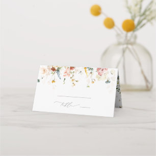 Carte De Placement Fleurs de Jardin Aquarelle Botanique pour Enterrem