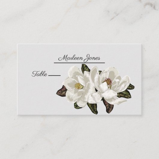 Carte De Placement Fleurs de Magnolia (Devant)