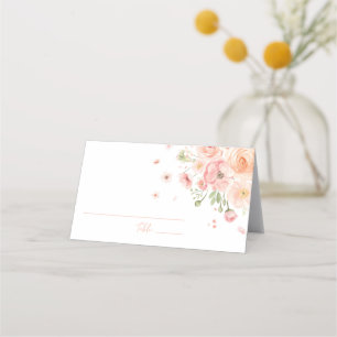 Carte De Placement Fleurs de mariage amour en fleurs lumineuses 