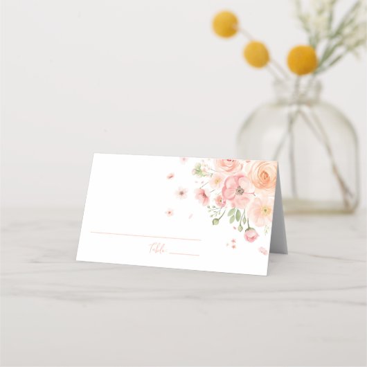 Carte De Placement Fleurs de mariage Floral Love In Bloom Bright  (Devant)
