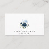 Carte De Placement Fleurs de marine, Fleurs bleues, Boho, Fête des ma (Dos)