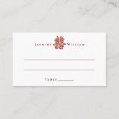 Carte De Placement Fleurs de printemps Double bonheur Mariage chinois (Devant)