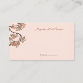 Carte De Placement Fleurs de printemps en fleurs de rose Mariage asia (Devant)