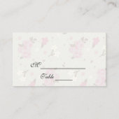 Carte De Placement Fleurs de printemps rose et crème vert (Dos)