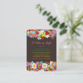 Carte De Placement Fleurs De Printemps Whimsical Jardin En Lieu Et Pl (Debout devant)