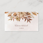 Carte De Placement Fleurs de rouille en terre cuite Boho Mariage de f (Dos)