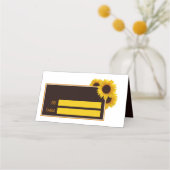 Carte De Placement Fleurs de soleil rustiques - Mariage floral (Devant)