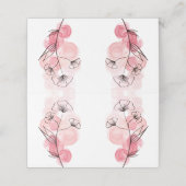 Carte De Placement Fleurs d'encre d'alcool rose (Extérieur déplié)