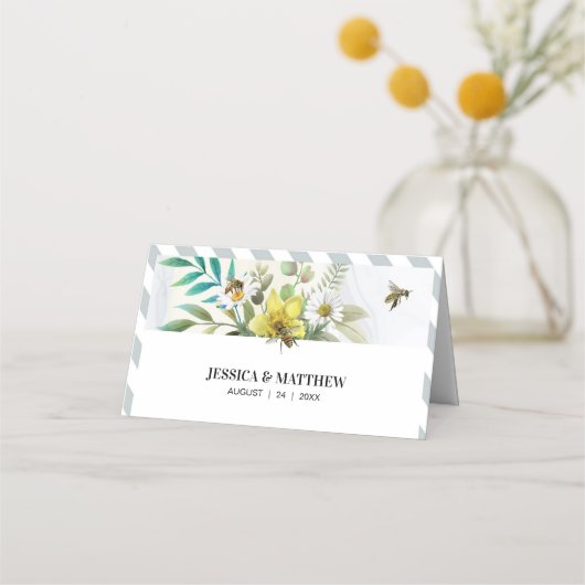 Carte De Placement Fleurs d'été (Dos)