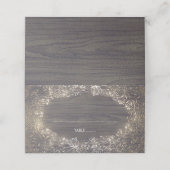 Carte De Placement Fleurs d'or du souffle du bébé Wreath Mariage rust (Extérieur déplié)