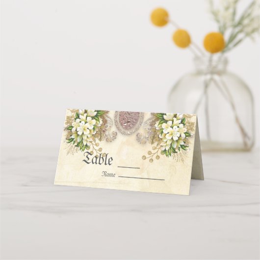Carte De Placement Fleurs douces (Devant)