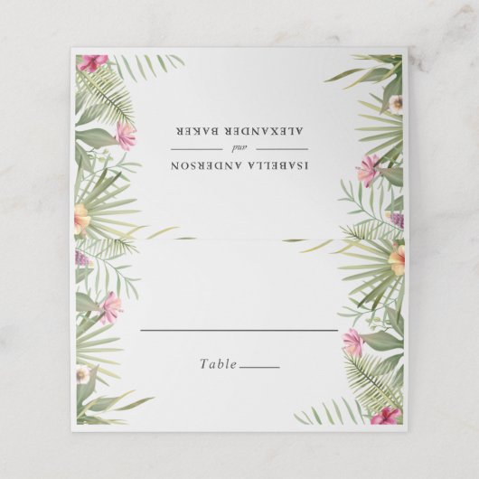 Carte De Placement Fleurs exotiques (Extérieur déplié)