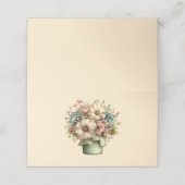 Carte De Placement Fleurs fantaisistes dans un pot de planteur mignon (Extérieur déplié)