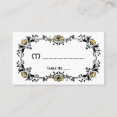 Carte De Placement Fleurs florales victoriennes antiques, Mariage Tab (Devant)