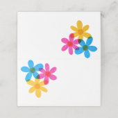 Carte De Placement Fleurs hippies brillantes et audacieuses Mariage d (Extérieur déplié)