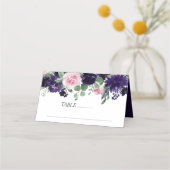 Carte De Placement Fleurs luxuriantes | Bouquet pourpre et rose (Dos)