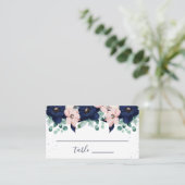 Carte De Placement Fleurs marines Bleu et Rose | Escort (Debout devant)