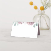 Carte De Placement Fleurs mauves Élégant Mariage romantique (Devant)