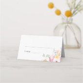 Carte De Placement Fleurs pastel colorées (Devant)