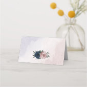 Carte De Placement fleurs rose et marine botanique (Dos)