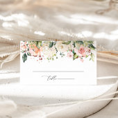 Carte De Placement Fleurs roses, Fleurs blanches, Verdure, Mariage
