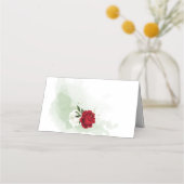 Carte De Placement fleurs rouges et blanches verdure (Dos)