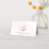 Carte De Placement Fleurs Rouges, Fleurs Roses, Boho, Fête des mariée (Dos)