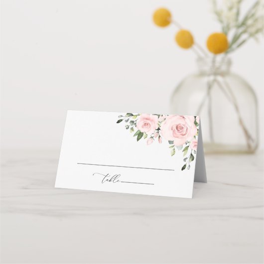 Carte De Placement Fleurs Rouges, Fleurs Roses, Boho, Fête des mariée (Devant)