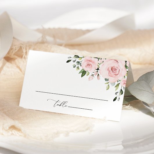 Carte De Placement Fleurs Rouges, Fleurs Roses, Verdure, Mariage
