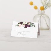 Carte De Placement Fleurs rustiques d'aquarelle de fleur de (Devant)