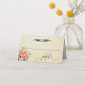 Carte De Placement Fleurs sauvages & Calligraphie - Blé (Devant)