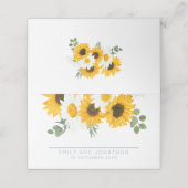 Carte De Placement Fleurs sauvages de tournesols rustiques Noms de da (Extérieur déplié)