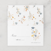 Carte De Placement Fleurs Sauvages Délicates Florales Mariage Rustiqu (Extérieur déplié)