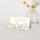 Carte De Placement Fleurs sauvages fleurs sauvages Mariage floral (Dos)