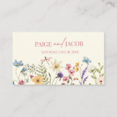 Carte De Placement Fleurs sauvages fleurs sauvages Mariage floral (Dos)