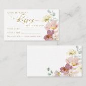Carte De Placement Fleurs sauvages roses Combien de baisers Douche Ca (Devant / Derrière)