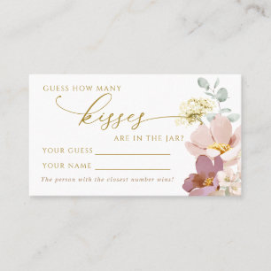 Carte De Placement Fleurs sauvages roses Combien de baisers Douche Ca