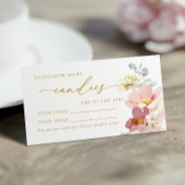 Carte De Placement Fleurs sauvages roses Combien de bonbons de douche