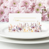 Carte De Placement Fleurs sauvages violettes Mariage