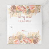 Carte De Placement Fleurs séchées et pampas herbe tachée terre cuite (Extérieur déplié)