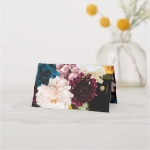 Carte De Placement Fleurs sombres et lunaires de PixDezines (Dos)